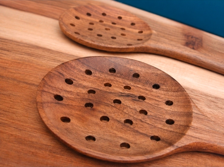 کفگیر چوبی WeWooD مدل سوراخ دار